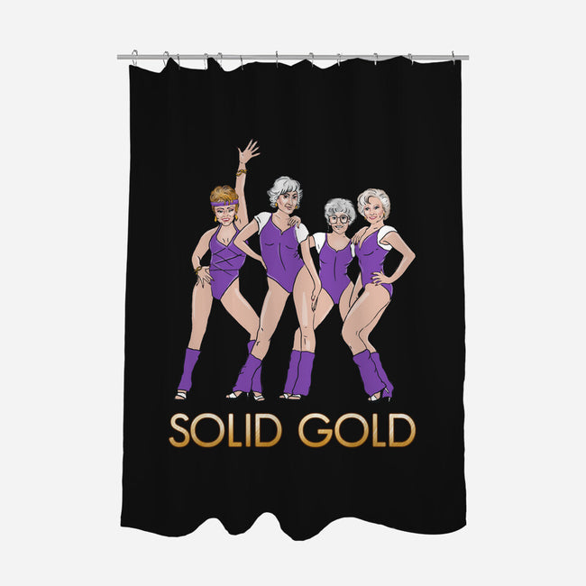 Solid Gold-none polyester shower curtain-Diana Roberts