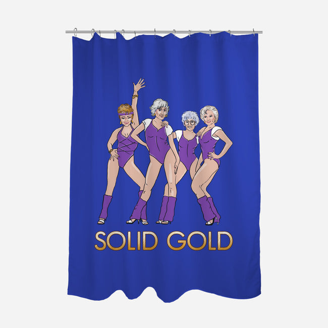 Solid Gold-none polyester shower curtain-Diana Roberts
