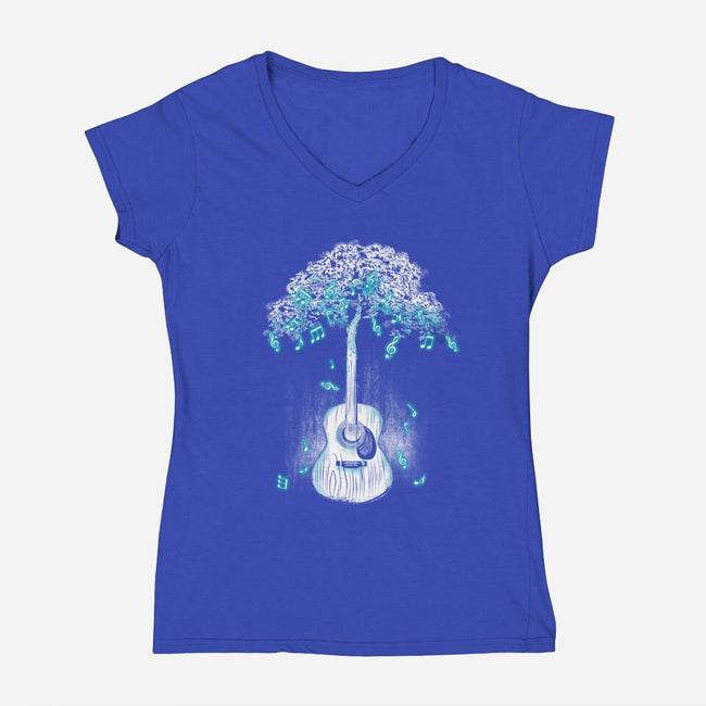 Sound of Nature-womens v-neck tee-jun087