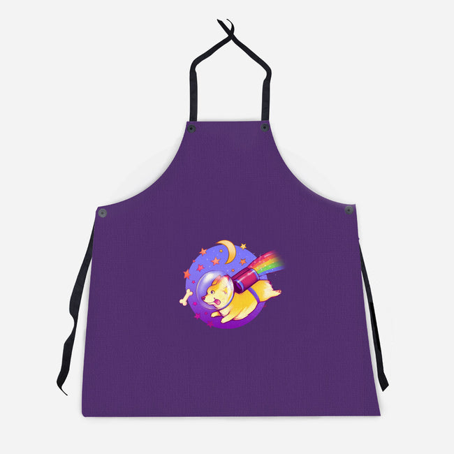 Space Corgi-unisex kitchen apron-MeganLara