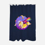 Space Corgi-none polyester shower curtain-MeganLara