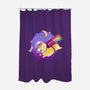 Space Corgi-none polyester shower curtain-MeganLara