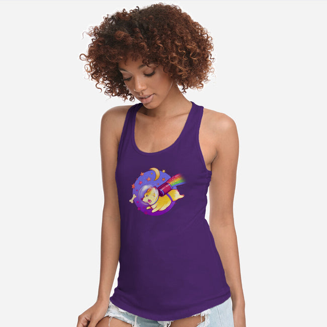 Space Corgi-womens racerback tank-MeganLara