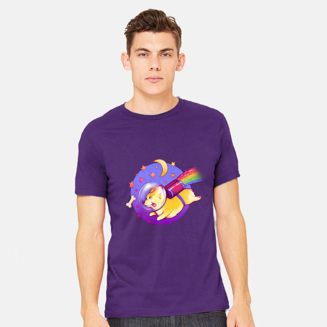 Space Corgi-mens heavyweight tee-MeganLara
