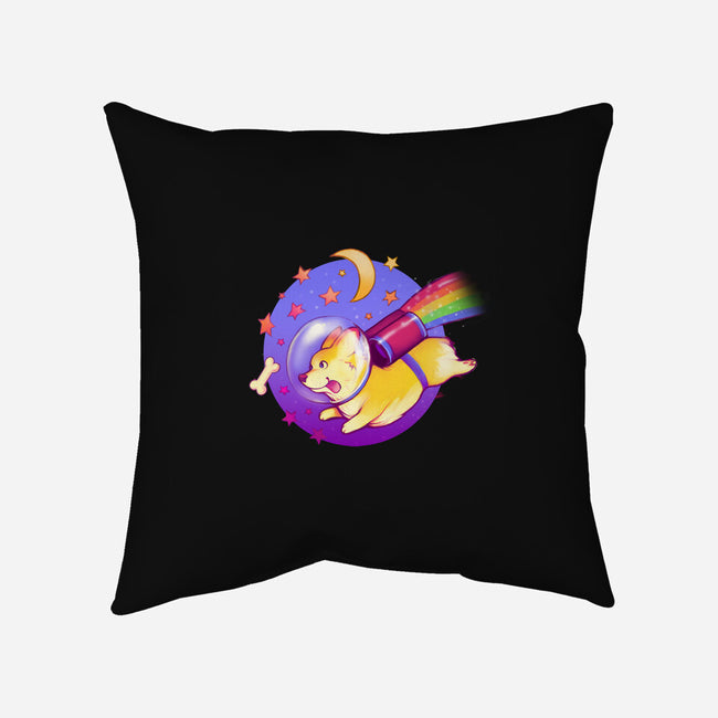 Space Corgi-none removable cover throw pillow-MeganLara