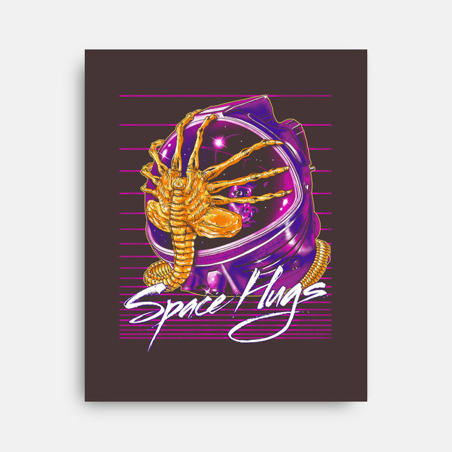 Space Hugs-none stretched canvas-zerobriant