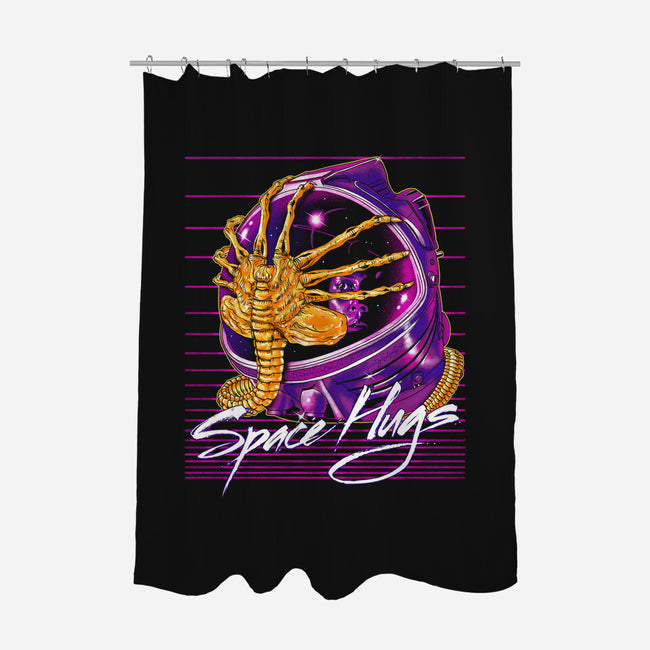 Space Hugs-none polyester shower curtain-zerobriant