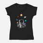 Space Juggler-womens v-neck tee-SokolSelmani