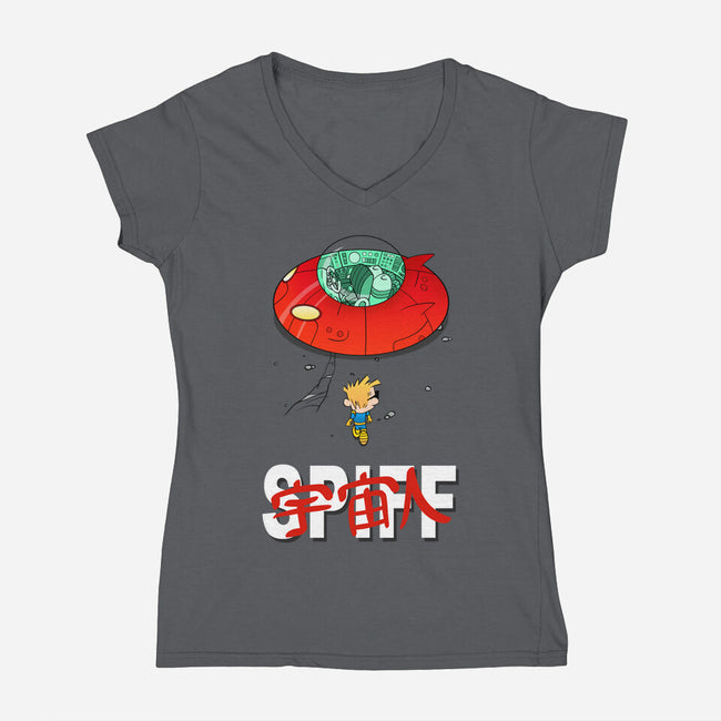 Spiff-womens v-neck tee-Apgar Arts
