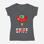 Spiff-womens v-neck tee-Apgar Arts