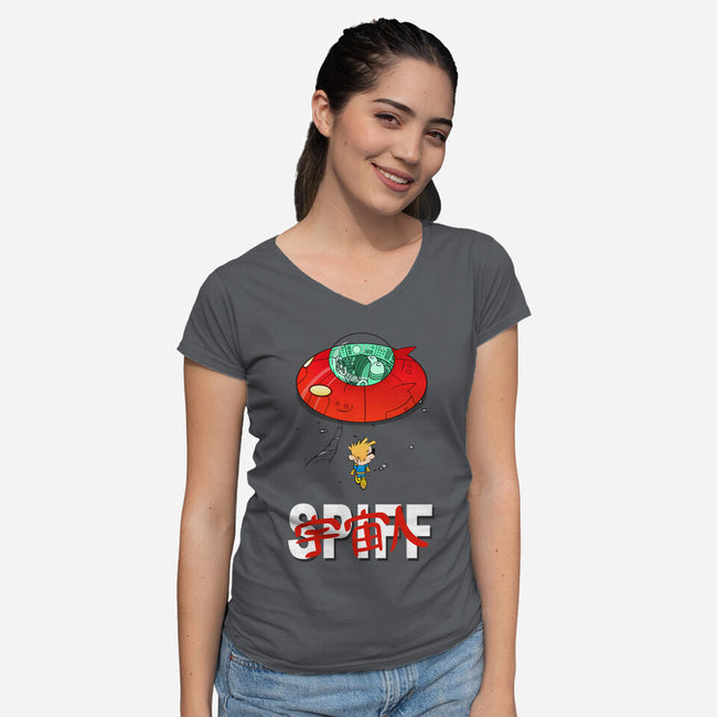 Spiff-womens v-neck tee-Apgar Arts