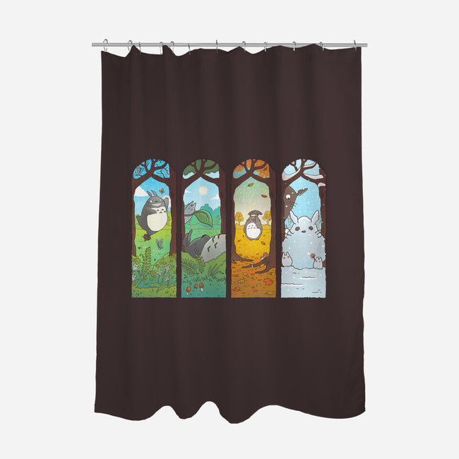 Spirit of the Seasons-none polyester shower curtain-queenmob