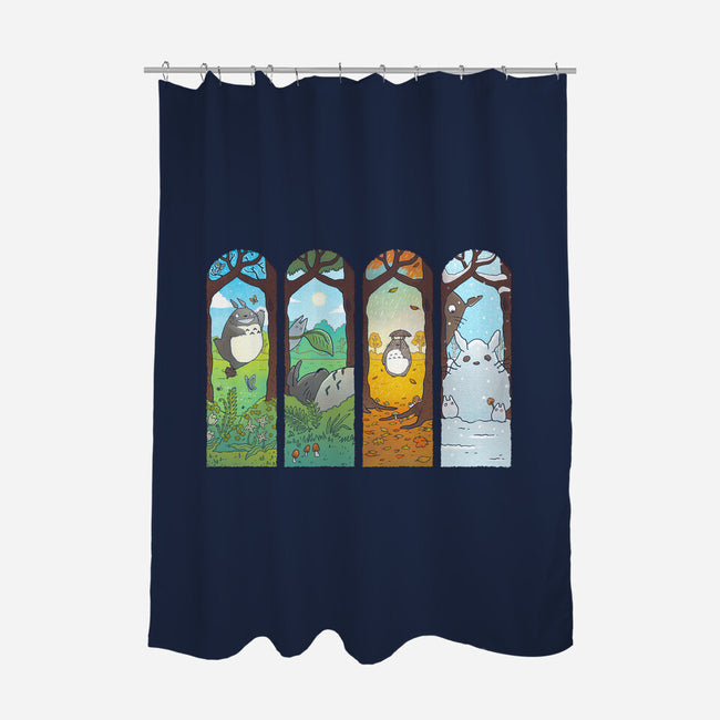Spirit of the Seasons-none polyester shower curtain-queenmob