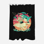 Spirited Race-none polyester shower curtain-El Black Bat