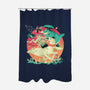 Spirited Race-none polyester shower curtain-El Black Bat