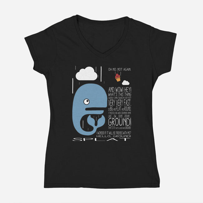 Splat!-womens v-neck tee-maped