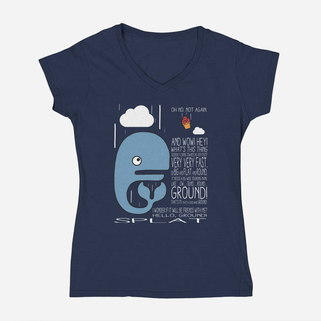 Splat!-womens v-neck tee-maped