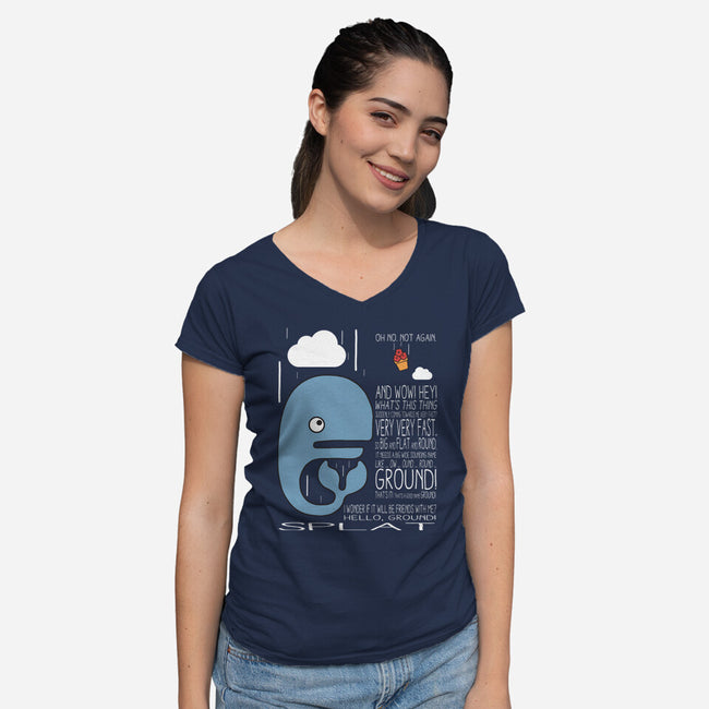 Splat!-womens v-neck tee-maped