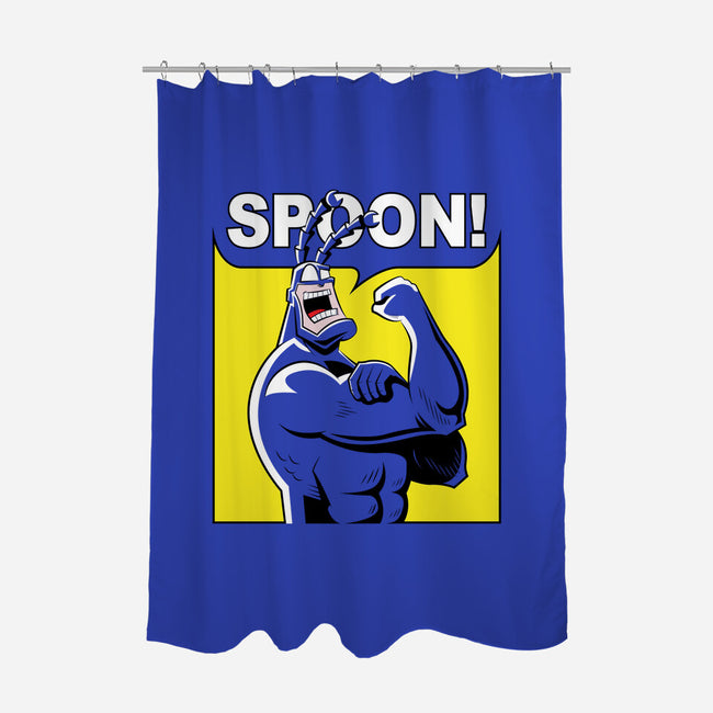 Spoon!-none polyester shower curtain-mattsinorart