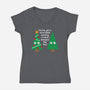 Spruced Up-womens v-neck tee-David Olenick