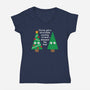 Spruced Up-womens v-neck tee-David Olenick