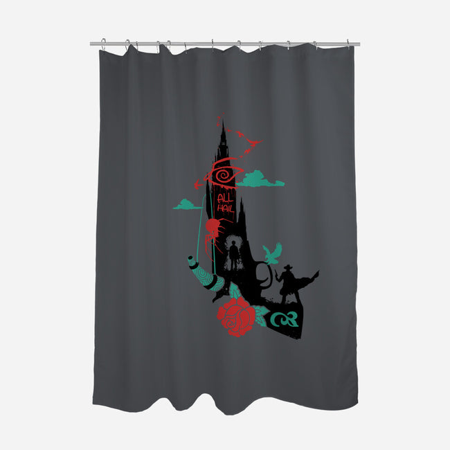 Stand and Be True-none polyester shower curtain-Beware_1984