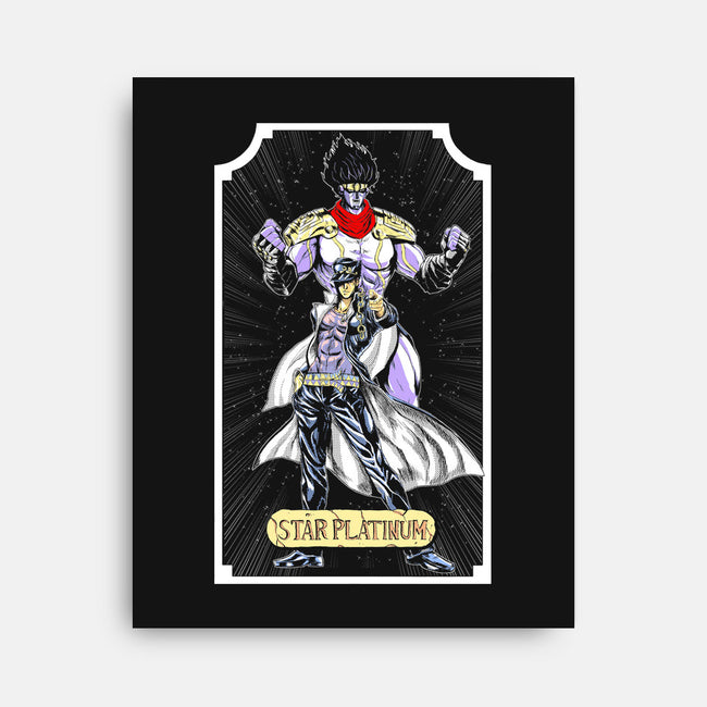 Star Platinum-none stretched canvas-Coinbox Tees