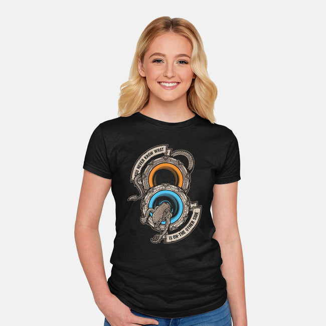 Star Portals-womens fitted tee-Letter_Q