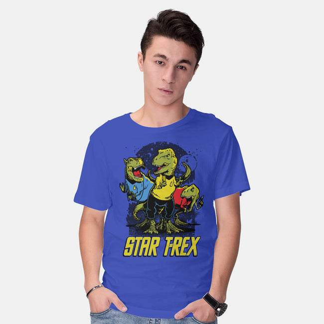 Star T-Rex-mens basic tee-Captain Ribman