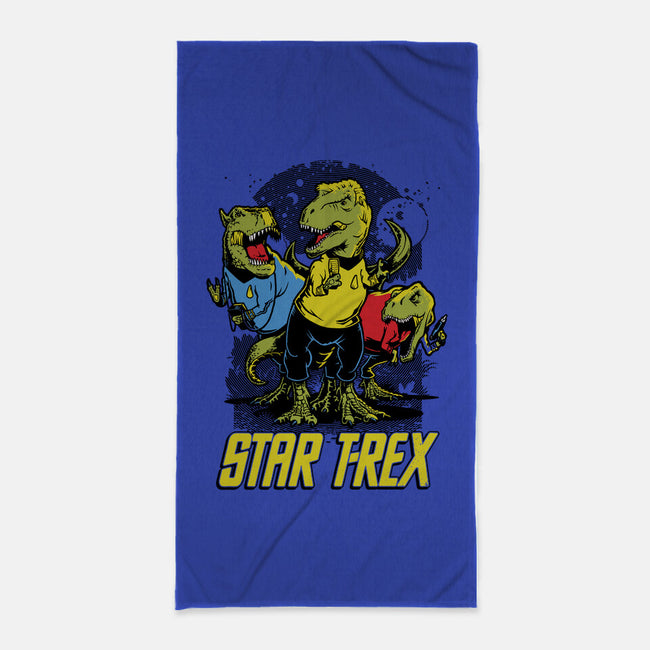 Star T-Rex-none beach towel-Captain Ribman