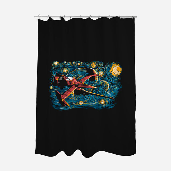 Starry Bebop-none polyester shower curtain-ddjvigo