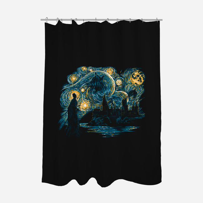 Starry Dementors-none polyester shower curtain-ddjvigo