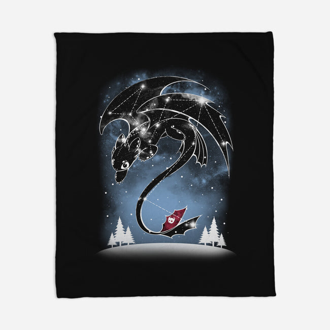 Starry Dragon Sky-none fleece blanket-ChocolateRaisinFury