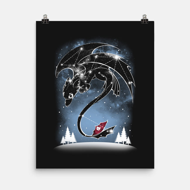 Starry Dragon Sky-none matte poster-ChocolateRaisinFury