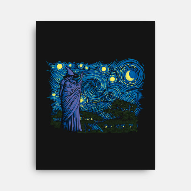 Starry Hobbiton-none stretched canvas-ddjvigo
