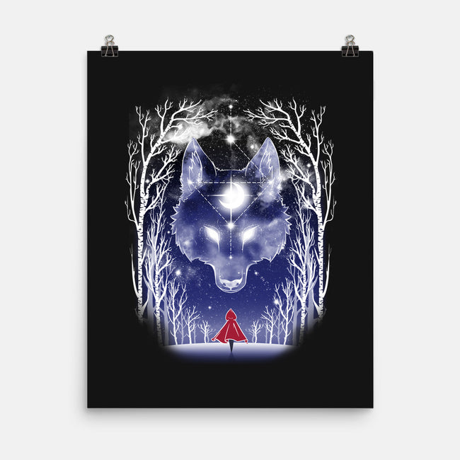 Starry Sky Wolf-none matte poster-ChocolateRaisinFury