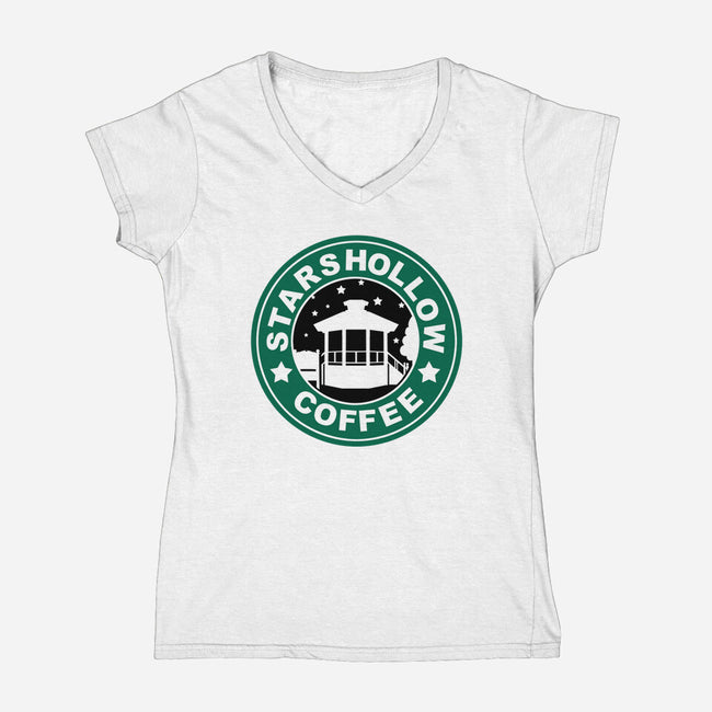 Stars Coffee-womens v-neck tee-nayawei