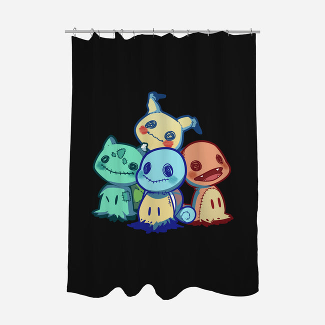 Starterkyus-none polyester shower curtain-digitoonie