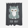 Stay Away-none polyester shower curtain-freeminds
