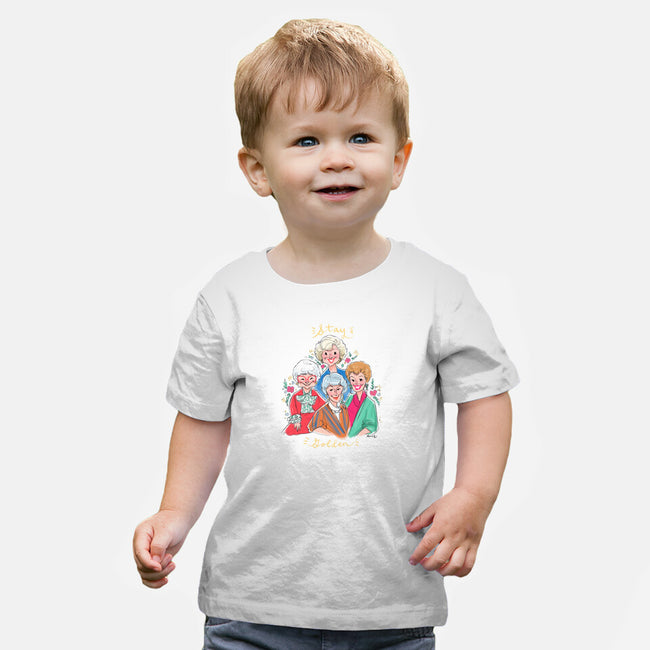 Stay Golden!-baby basic tee-asiadraws