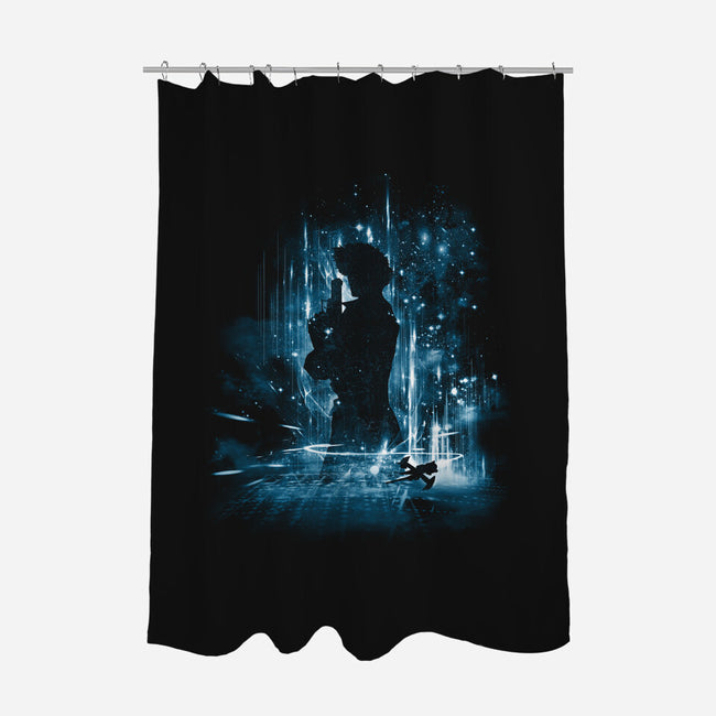 Stellar Bebop-none polyester shower curtain-kharmazero