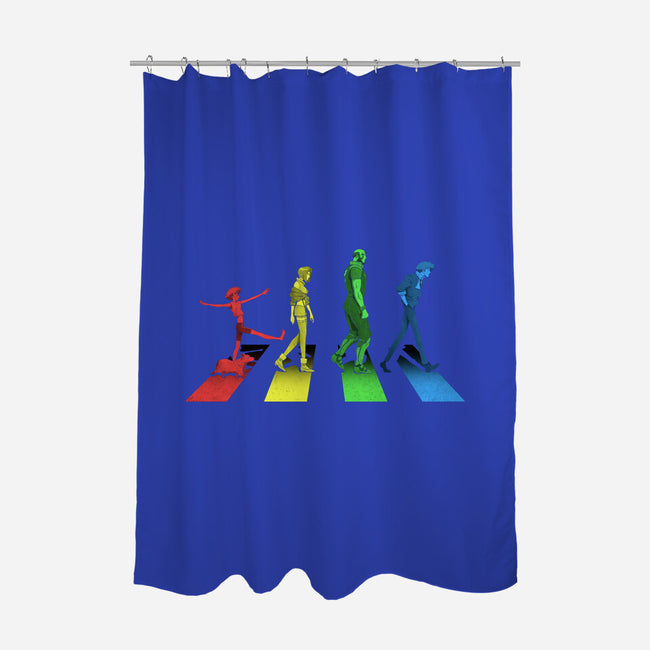 Stray Dog Strut-none polyester shower curtain-adho1982