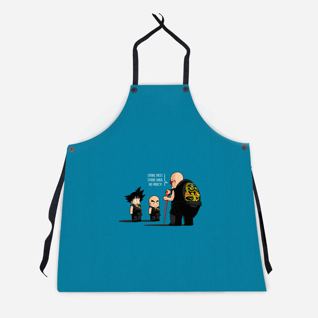Strike First, Strike Hard-unisex kitchen apron-javiclodo