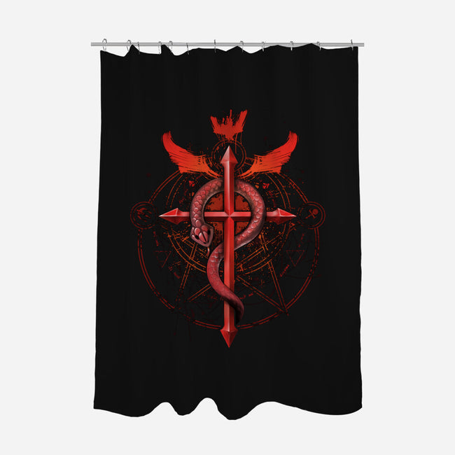 Student of Alchemy-none polyester shower curtain-alemaglia