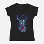 Summoned Guardian-womens v-neck tee-El Black Bat