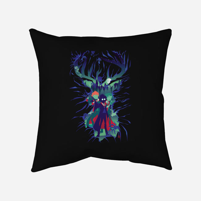Summoned Guardian-none non-removable cover w insert throw pillow-El Black Bat