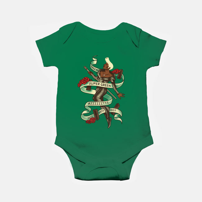 Super Green-baby basic onesie-aflagg