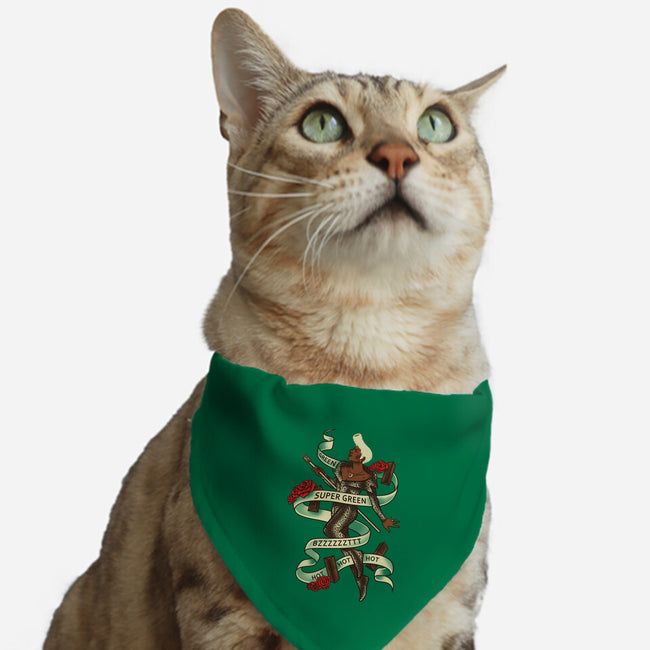 Super Green-cat adjustable pet collar-aflagg