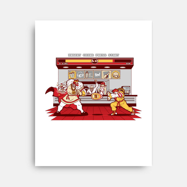 Super Meat Fighter-none stretched canvas-Bamboota