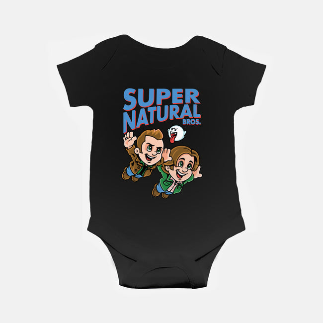 Super Natural Bros-baby basic onesie-harebrained